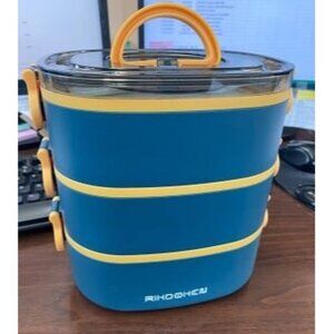 New Lunch Box, Stackable 3 Layers Containers, Portable 94OZ Large Capacity